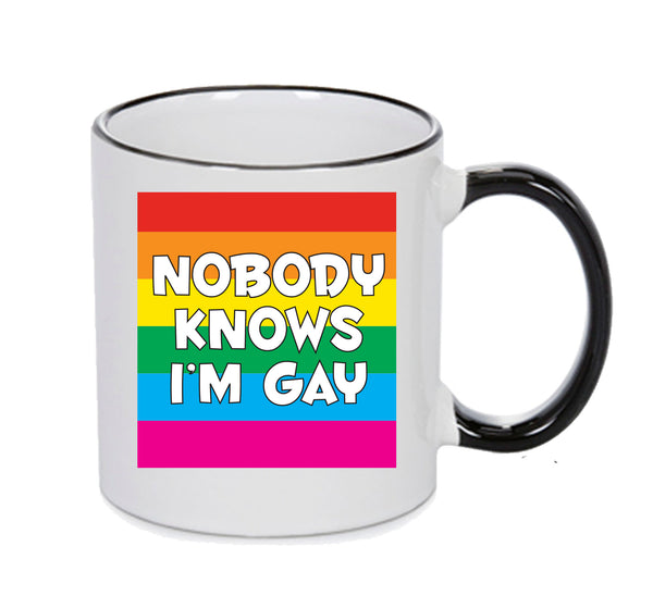 Nobody Knows I'm Gay Mug Adult Mug Gift – printed mug product image 1
