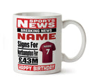 Personalised SIGNS FOR Northampton Football Mug Personalised Birthday Mug