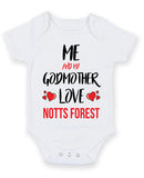 Me and My Godmother Love notts forest Personalised FOOTBALL TEAM Baby Grow