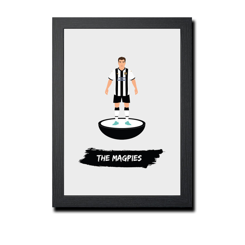 Notts County Football Club gift - The Magpies - Tiny Men Big Balls Poster