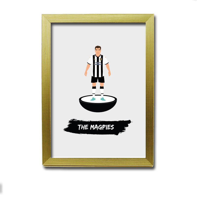 Notts County Football Club gift - The Magpies - Tiny Men Big Balls Poster