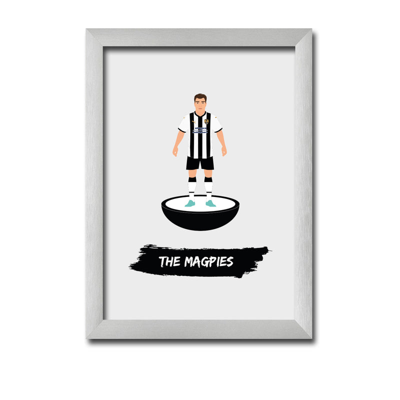 Notts County Football Club gift - The Magpies - Tiny Men Big Balls Poster