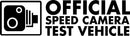 Official Speed Camera Test Vehicle Novelty Vinyl Car Sticker