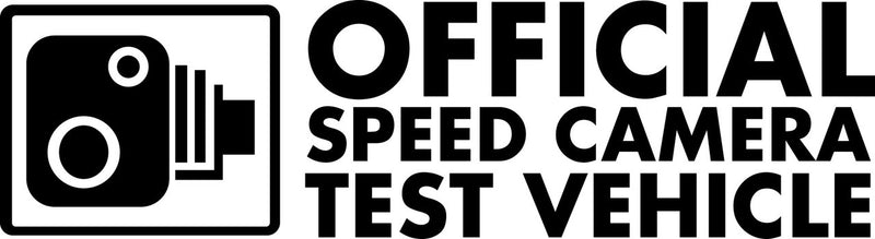Official Speed Camera Test Vehicle Novelty Vinyl Car Sticker