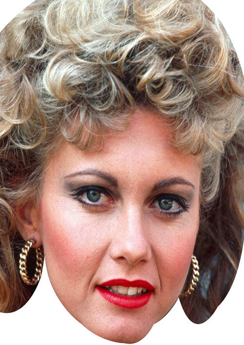 Olivia Newton-John Face Mask – Fancy Dress Cardboard Costume Mask