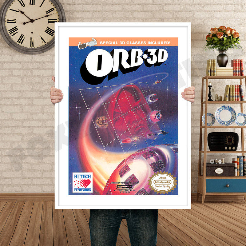 Orb3d Retro GAME INSPIRED THEME Nintendo NES Gaming A4 A3 A2 Or A1 Poster Art 428