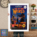 Out Of This World - Sega Megadrive Inspired Retro Gaming Poster A4 A3 A2 Or A1