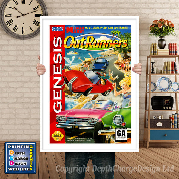Out Runners - Sega Megadrive Inspired Retro Gaming Poster