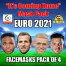 "IT'S COMING HOME" EURO 2021 CELEBRITY FACE MASK PACK KANE, FODEN, STERLING, GREALISH