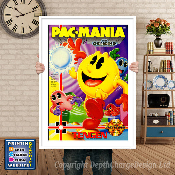 Pacmania - Sega Megadrive Inspired Retro Gaming Poster