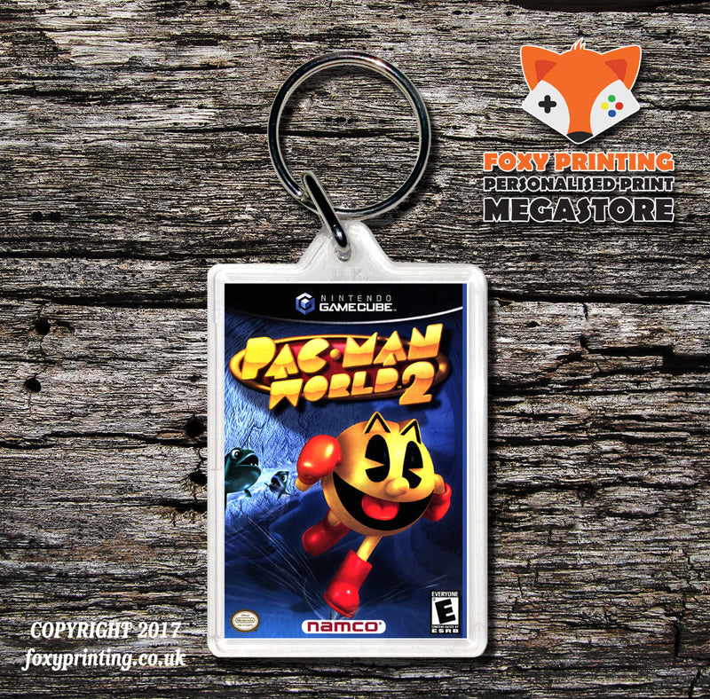 Pacman World 2 Gamecube Game Inspired Retro Gaming Keyring