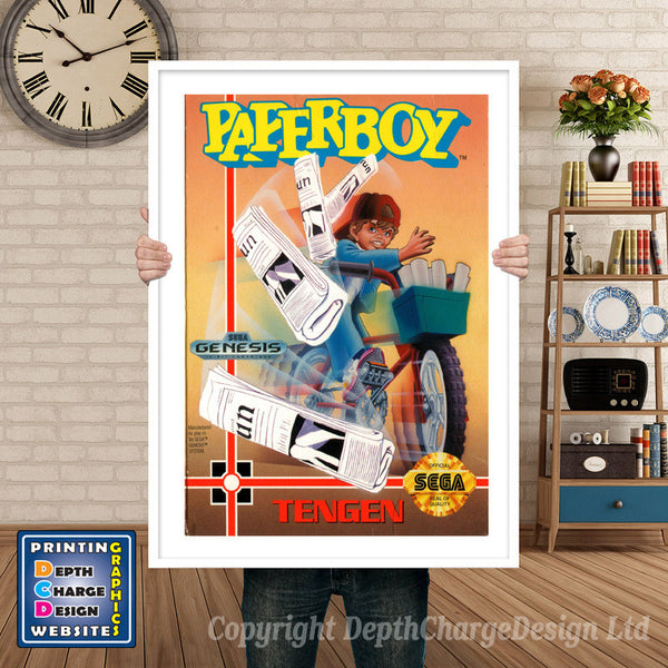 Paperboy - Sega Megadrive Inspired Retro Gaming Poster