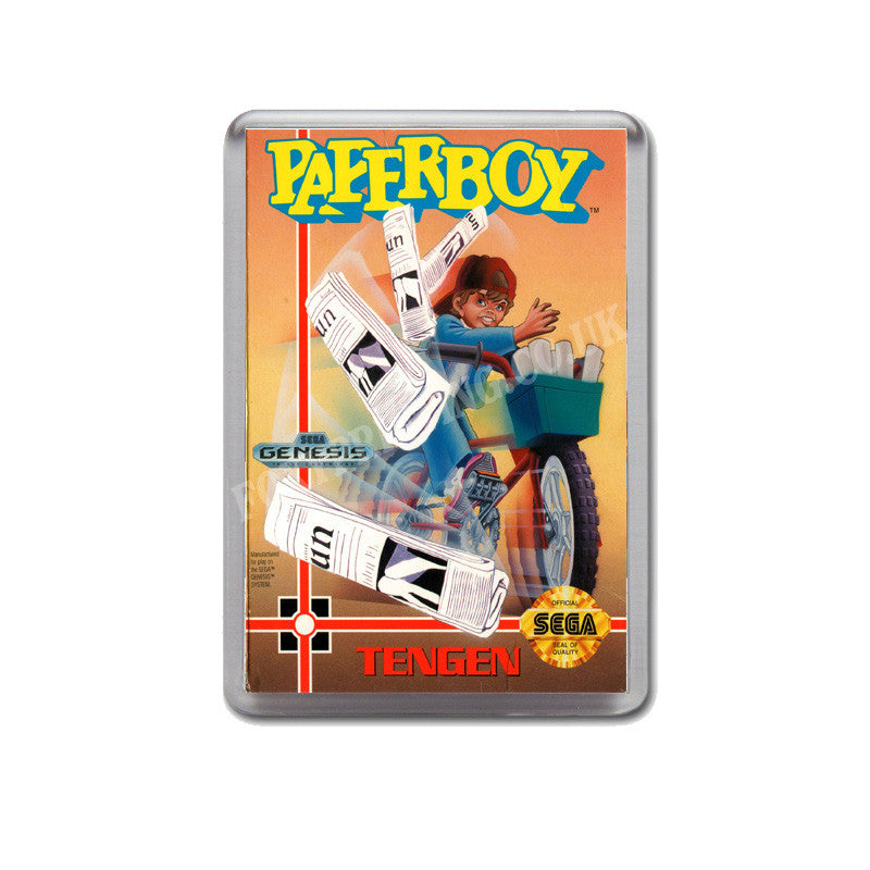 Paperboy Game Style Inspired Sega Megadrive Retro Video Gaming Magnet