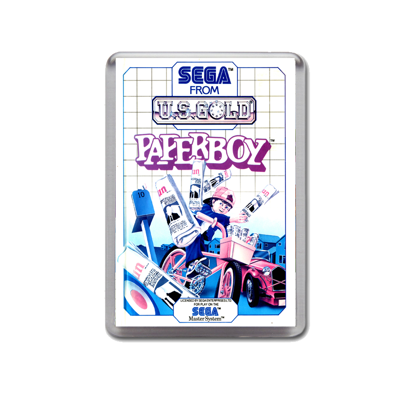 Paperboy Au Sega Master System Game Inspired Fridge Magnet