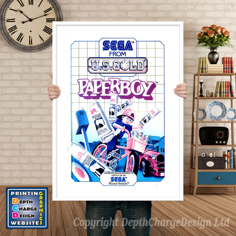 Paperboy Au Inspired Retro Gaming Poster A4 A3 A2 Or A1