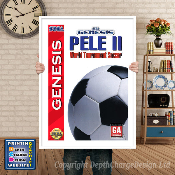 Pele 2 - Sega Megadrive Inspired Retro Gaming Poster