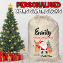 Personalised Penguin Santa Sack Blue Adam XL EXTRA LARGE Custom Name