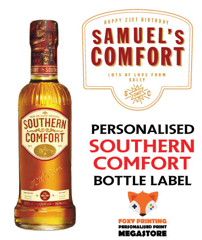PERSONALISED Southern Comfort Bottle Label 2 - custom name bottle lables