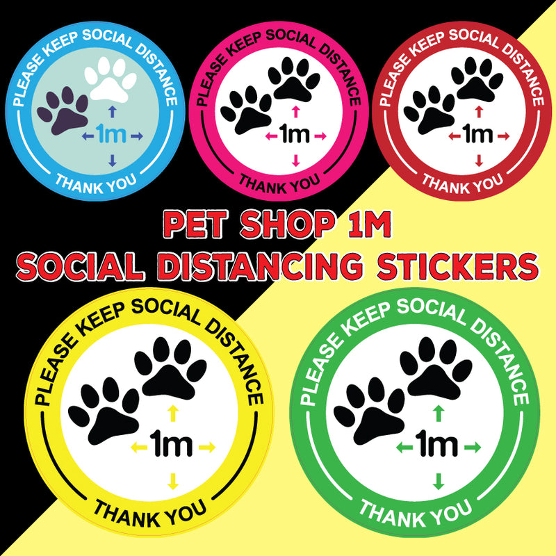 Pet Shop Stickers Social Distancing Floor Stickers