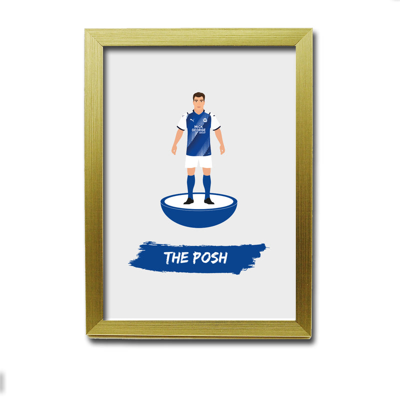 Peterborough Football Club gift - The Posh - Tiny Men Big Balls Poster