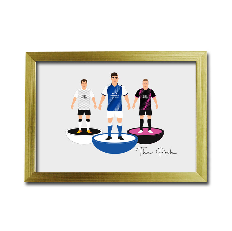 Peterborough Football Club gift - Tiny Men Big Balls Poster
