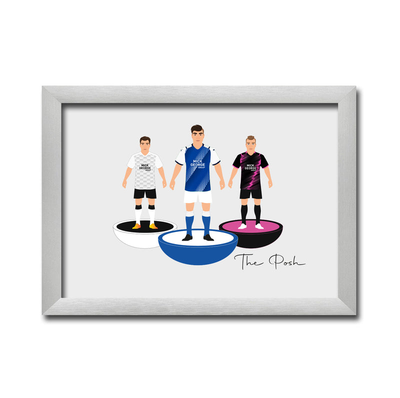 Peterborough Football Club gift - Tiny Men Big Balls Poster