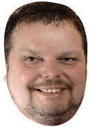 Peter Manley DARTS Celebrity Face Mask Fancy Dress Cardboard Costume Mask