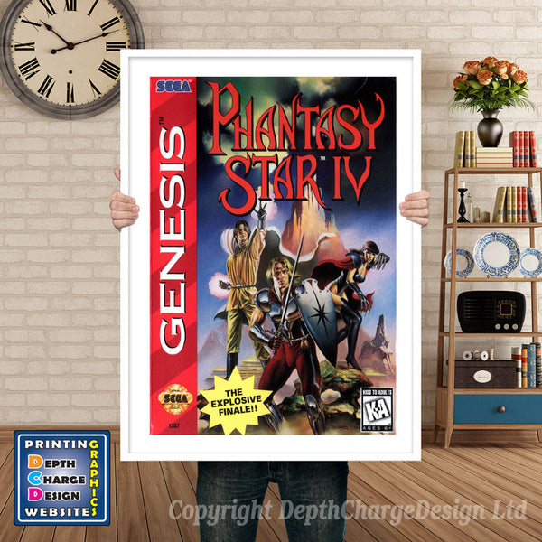 Phantasy Sta R4 - Sega Megadrive Inspired Retro Gaming Poster