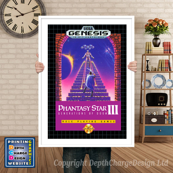 Phantasy Star Iii - Sega Megadrive Inspired Retro Gaming Poster