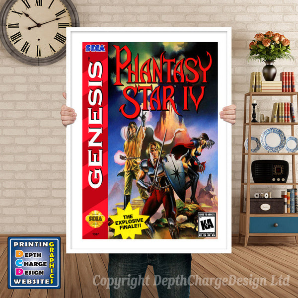 Phantasystar Ca - Sega Megadrive Inspired Retro Gaming Poster