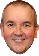 Phil The Power Taylor DARTS Celebrity Face Mask Fancy Dress Cardboard Costume Mask