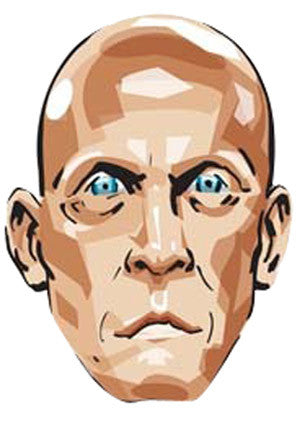 Pierluigi Collina Cartoon Celebrity Face Mask Fancy Dress Cardboard Costume Mask