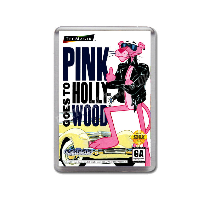 Pink Goes To Hollywood Game Style Inspired Sega Megadrive Retro Video Gaming Magnet