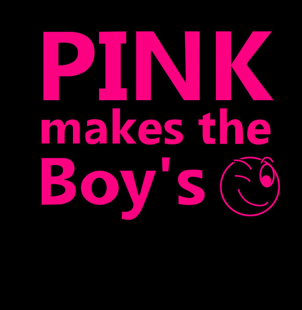 Pink Makes The Boys Wink Novelty Vinyl Car Sticker