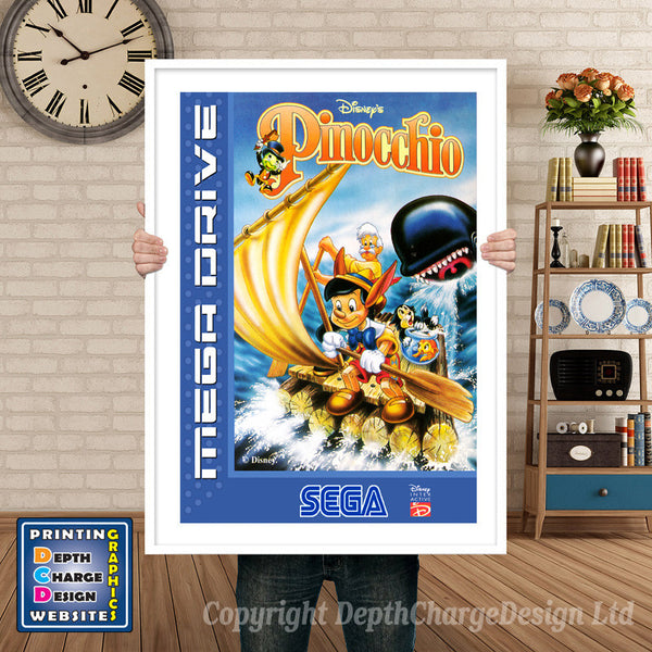 Pinocchio Eu - Sega Megadrive Inspired Retro Gaming Poster