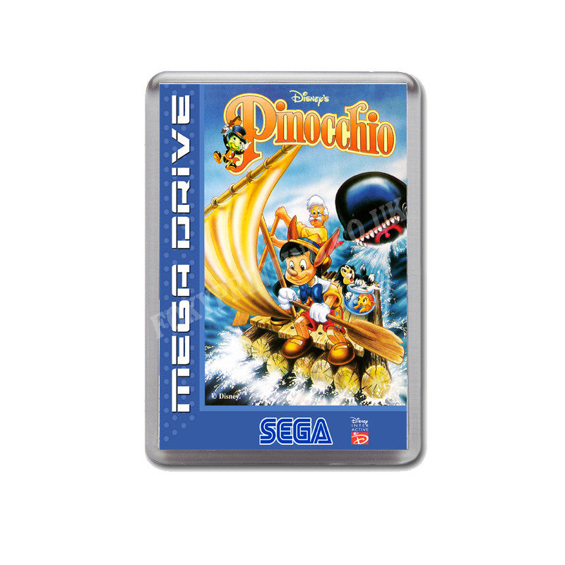 Pinocchio Eu Game Style Inspired Sega Megadrive Retro Video Gaming Magnet