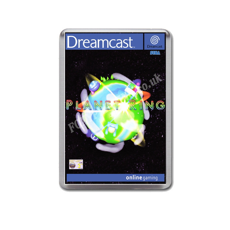 Planet Ring Eu Sega Dreamcast Style Inspired Retro Game Magnet