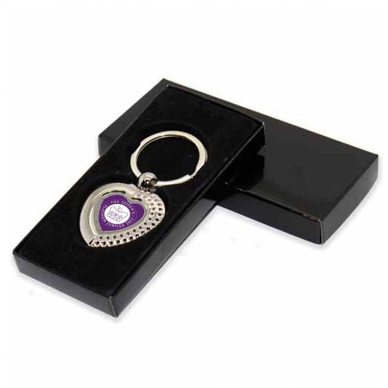 Royal Platinum Jubilee Heart Keyring