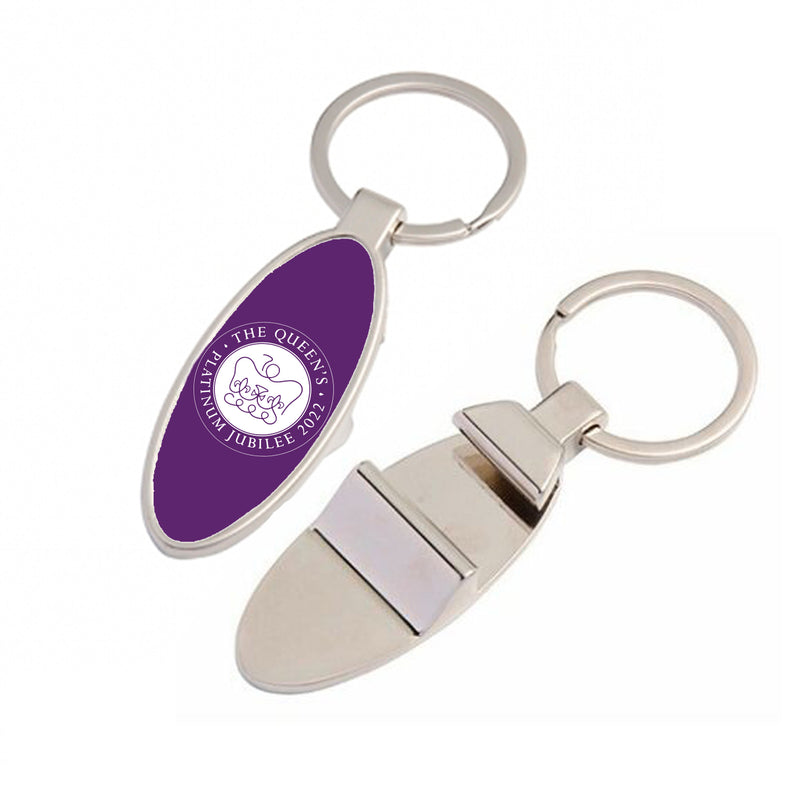 Royal Platinum Jubilee Oval Keyring