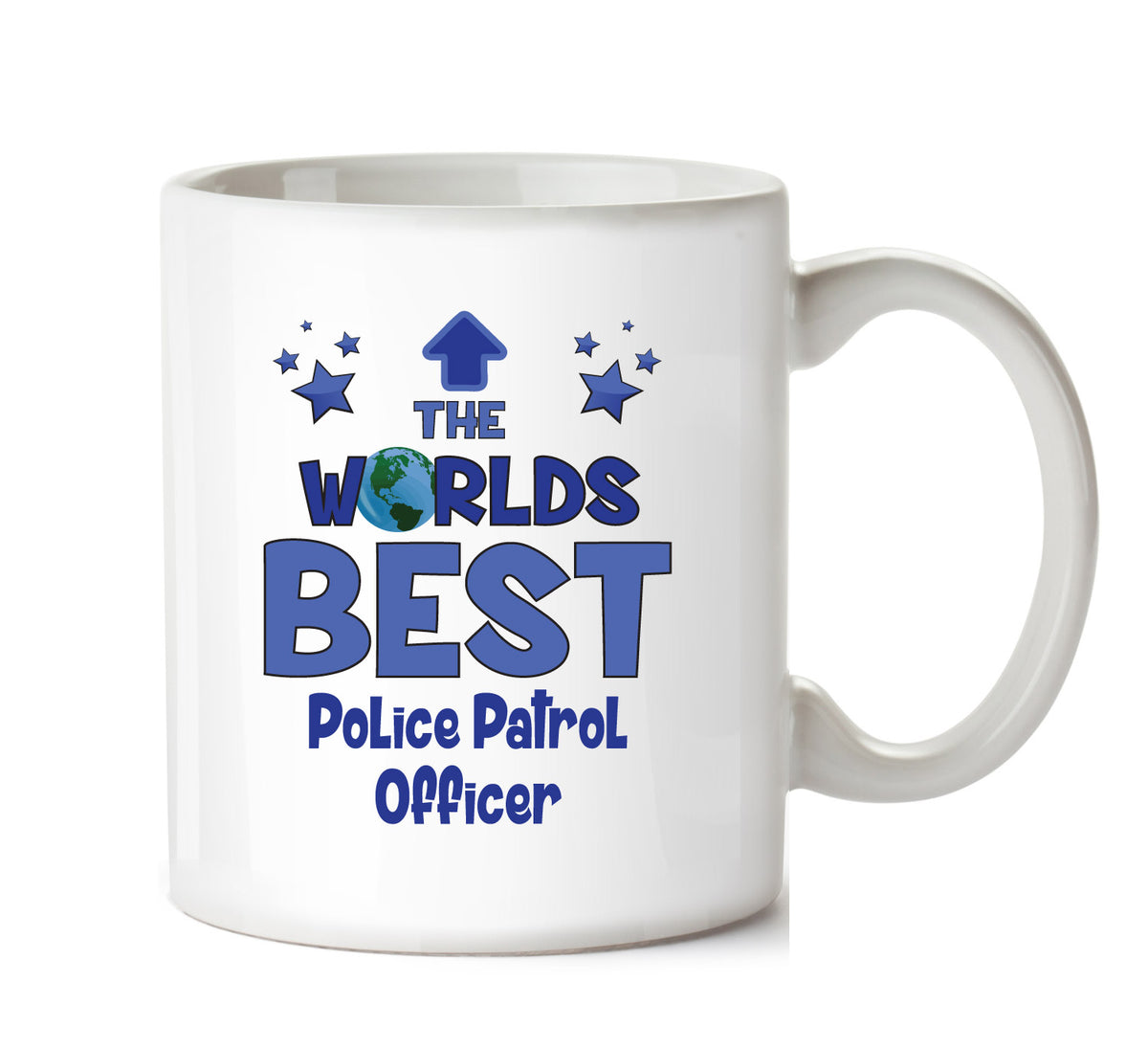 Worlds Best Police And Sheriffs Patrol Officer Mug - Novelty Funny Mug – printed mug product image 1