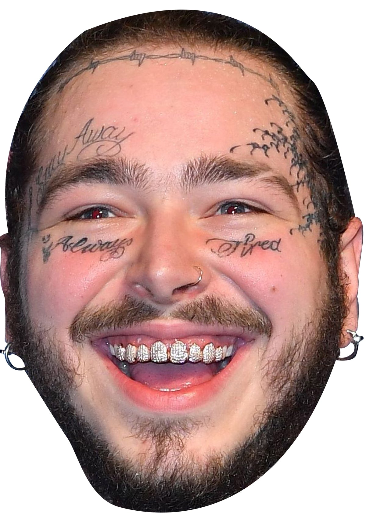 Post Malone Face Mask – Fancy Dress Cardboard Costume Mask – Post Malone Face Mask