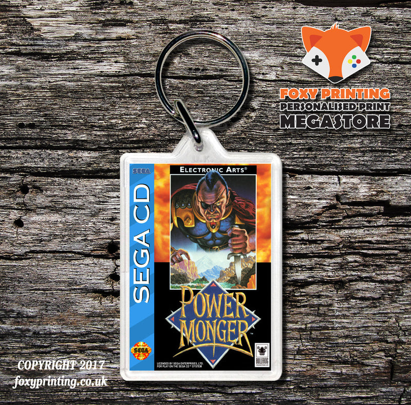 Power Monger Game Inspired Retro Gaming Keyring