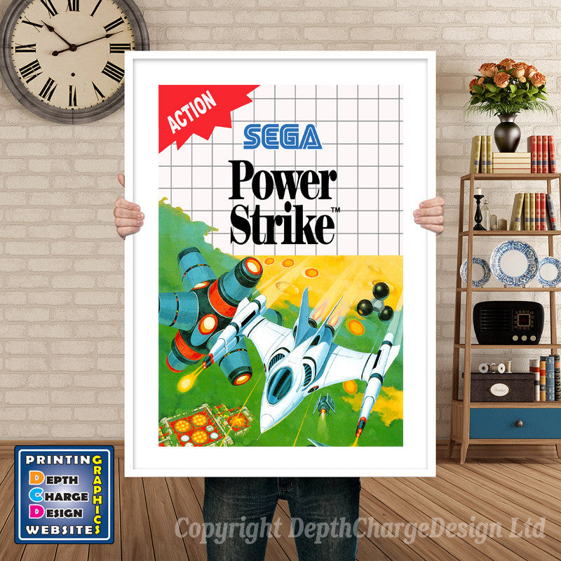 Power Strike Inspired Retro Gaming Poster A4 A3 A2 Or A1