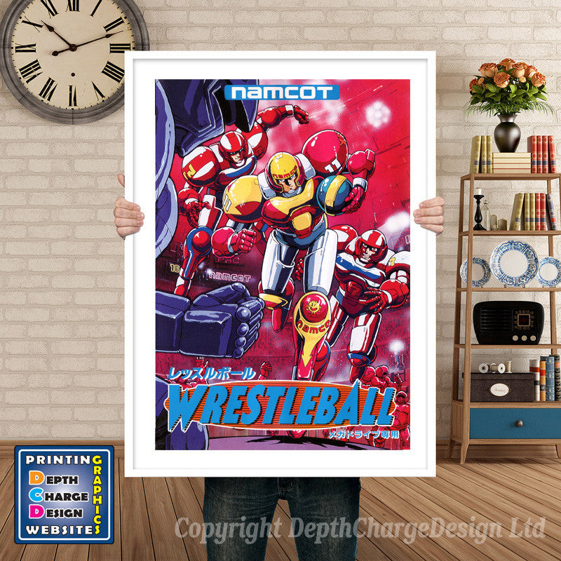 Powerball Jp - Sega Megadrive Inspired Retro Gaming Poster A4 A3 A2 Or A1