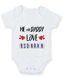 Me and Daddy Love preston north end Personalised FOOTBALL TEAM Baby Grow