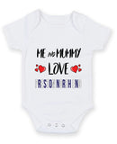Me and Mummy love preston north end Personalised FOOTBALL TEAM Baby Grow