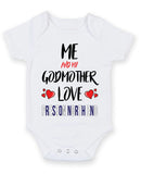 Me and My Godmother Love preston north end Personalised FOOTBALL TEAM Baby Grow