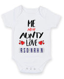 Me and My Aunty Love preston north end Personalised FOOTBALL TEAM Baby Grow