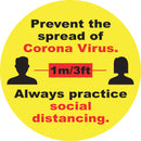 Prevent The Spread Of Corona Virus 1m 3ft Always Practice Social Distancing Social Distancing Floor Stickers