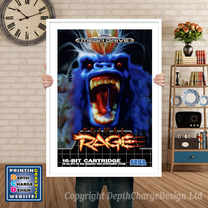 Primal Rage 2 Eu - Sega Megadrive Inspired Retro Gaming Poster A4 A3 A2 Or A1